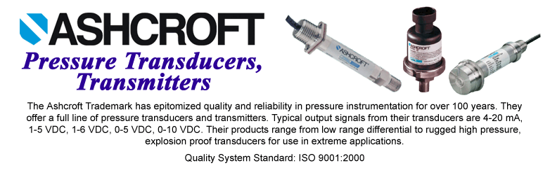 Ashcroft,Dresser,Pressure,Transducers,Transmitters